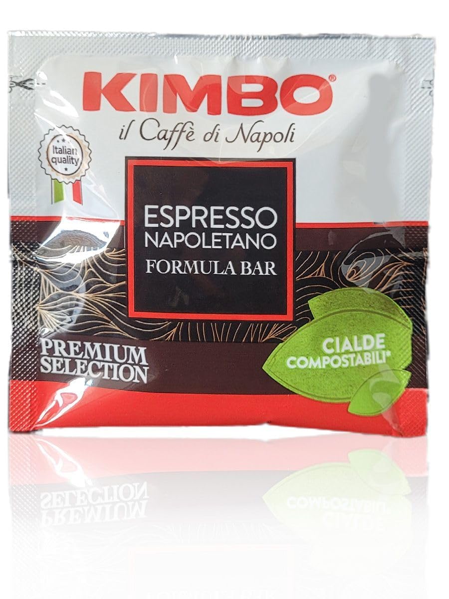 KIMBO primer plano de cápsula ESE destacando material compostable