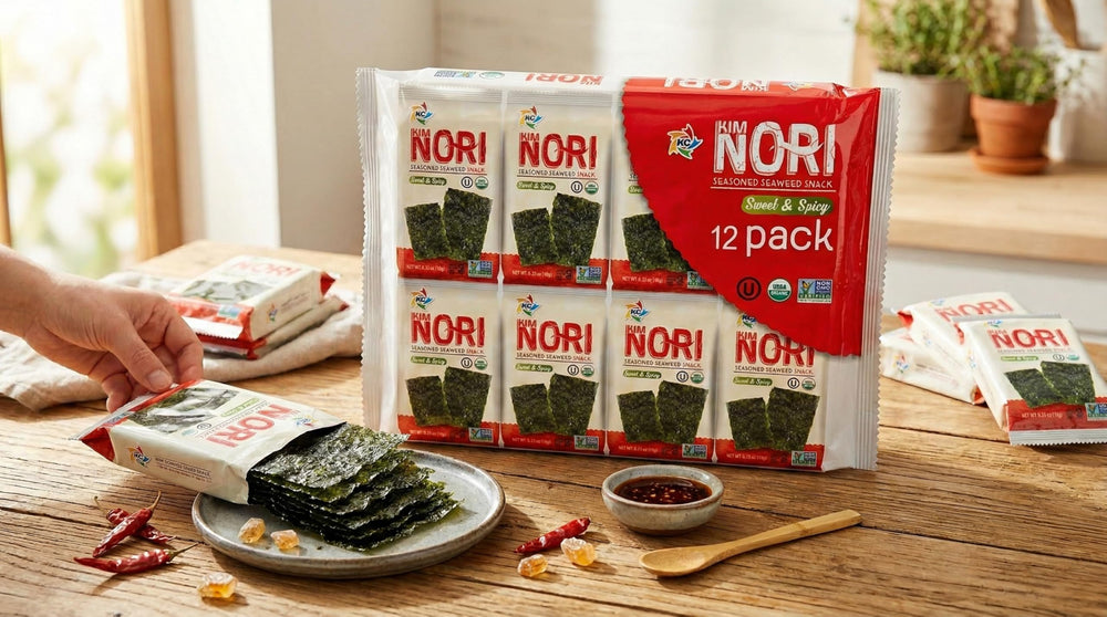 KIMNORI comparación de tamaño y porciones para control calórico