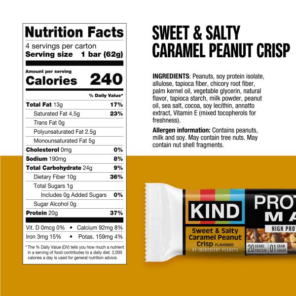 KIND barra en mano lista para consumir como snack energético