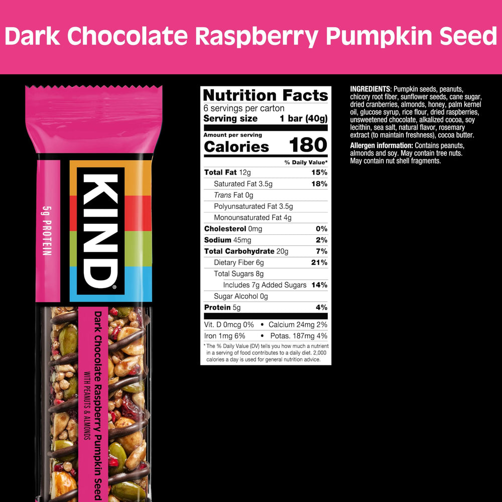KIND primer plano de semillas de calabaza mostrando textura crujiente y aporte nutritivo