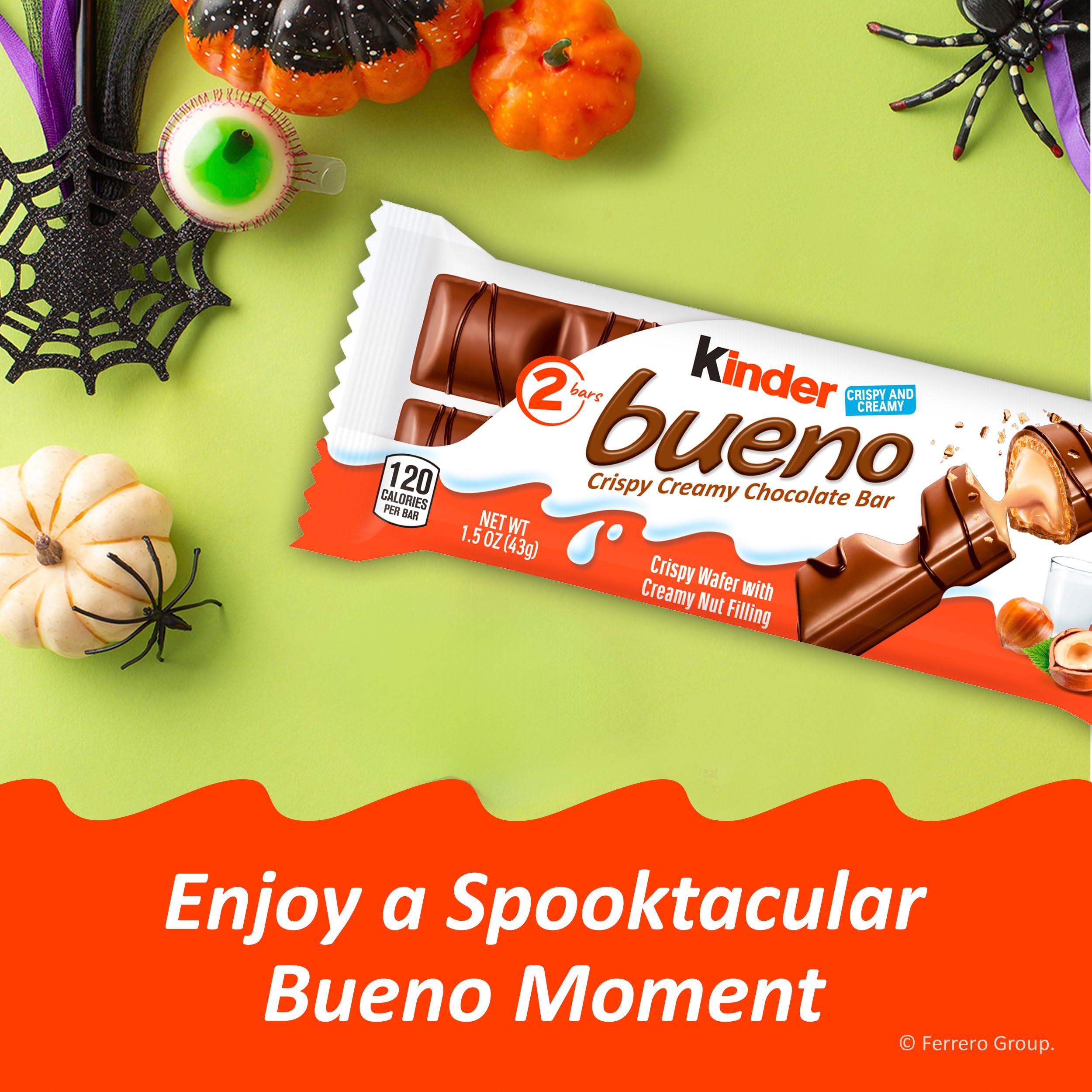 Kinder Bueno barras abiertas que muestran oblea crujiente y crema de avellana