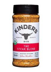 Kinder Steak Blend envase frontal mostrando etiqueta clara y uso práctico