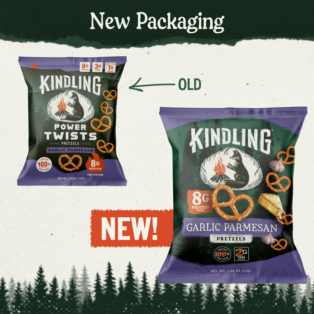 Kindling etiqueta de ingredientes limpia y no-GMO, fácil lectura