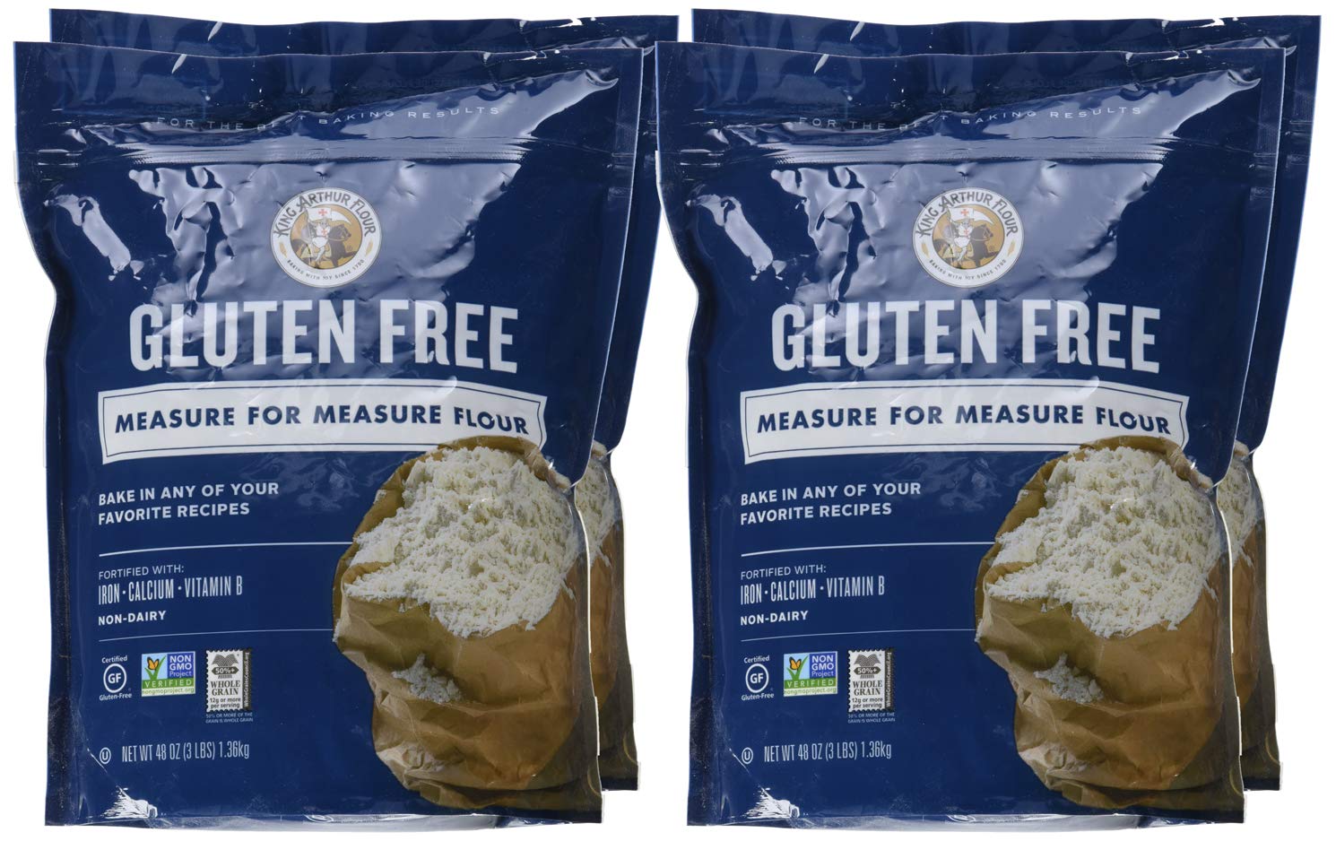 King Arthur etiqueta con certificaciones GFCO Non-GMO y kosher