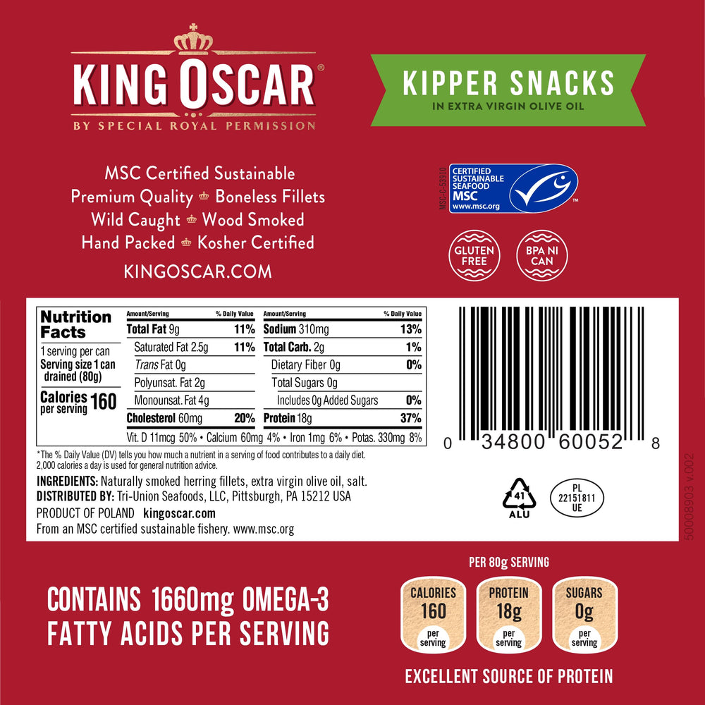 King Oscar primer plano de filete en aceite que resalta textura suave