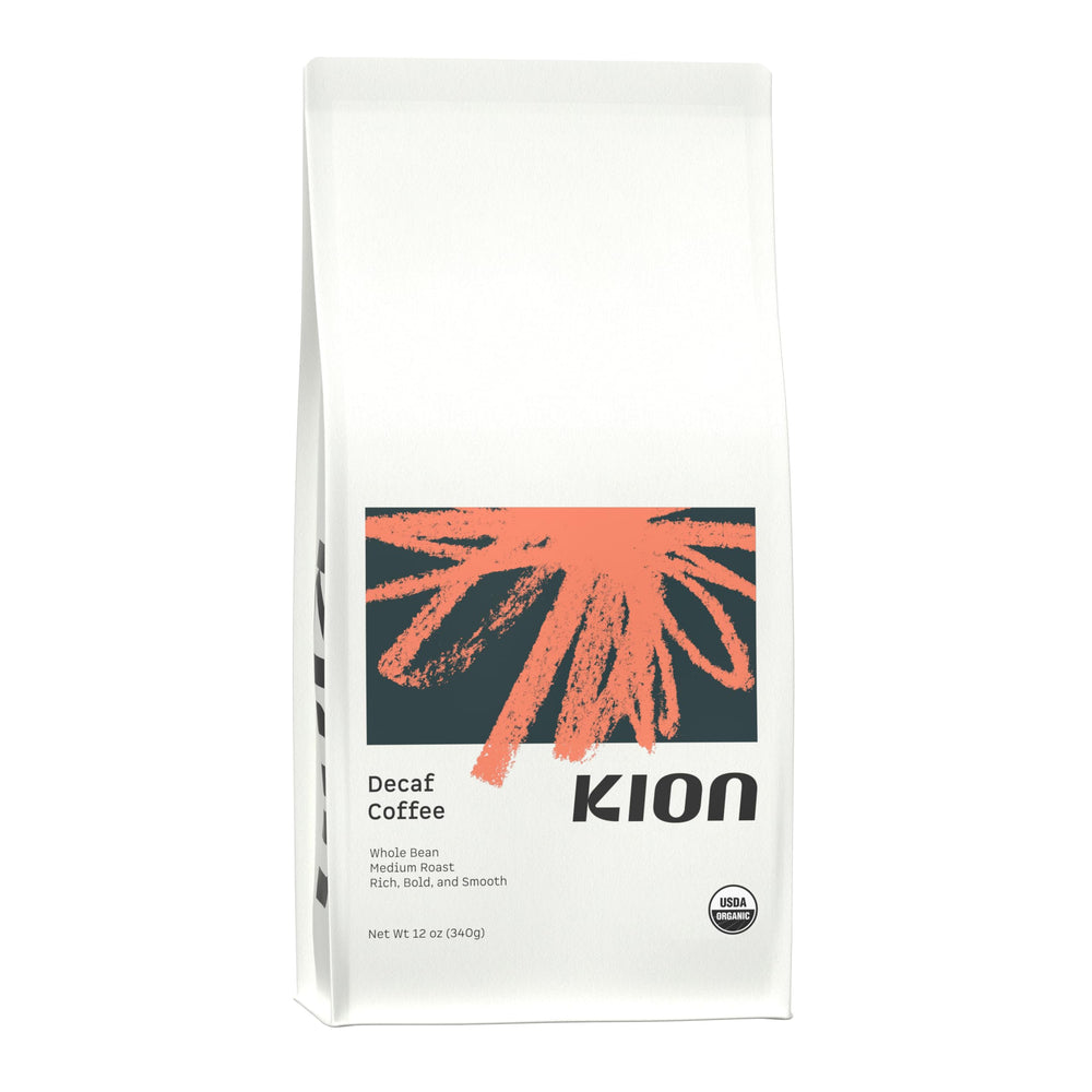 Kion vista frontal del paquete mostrando certificación orgánica y tueste medio