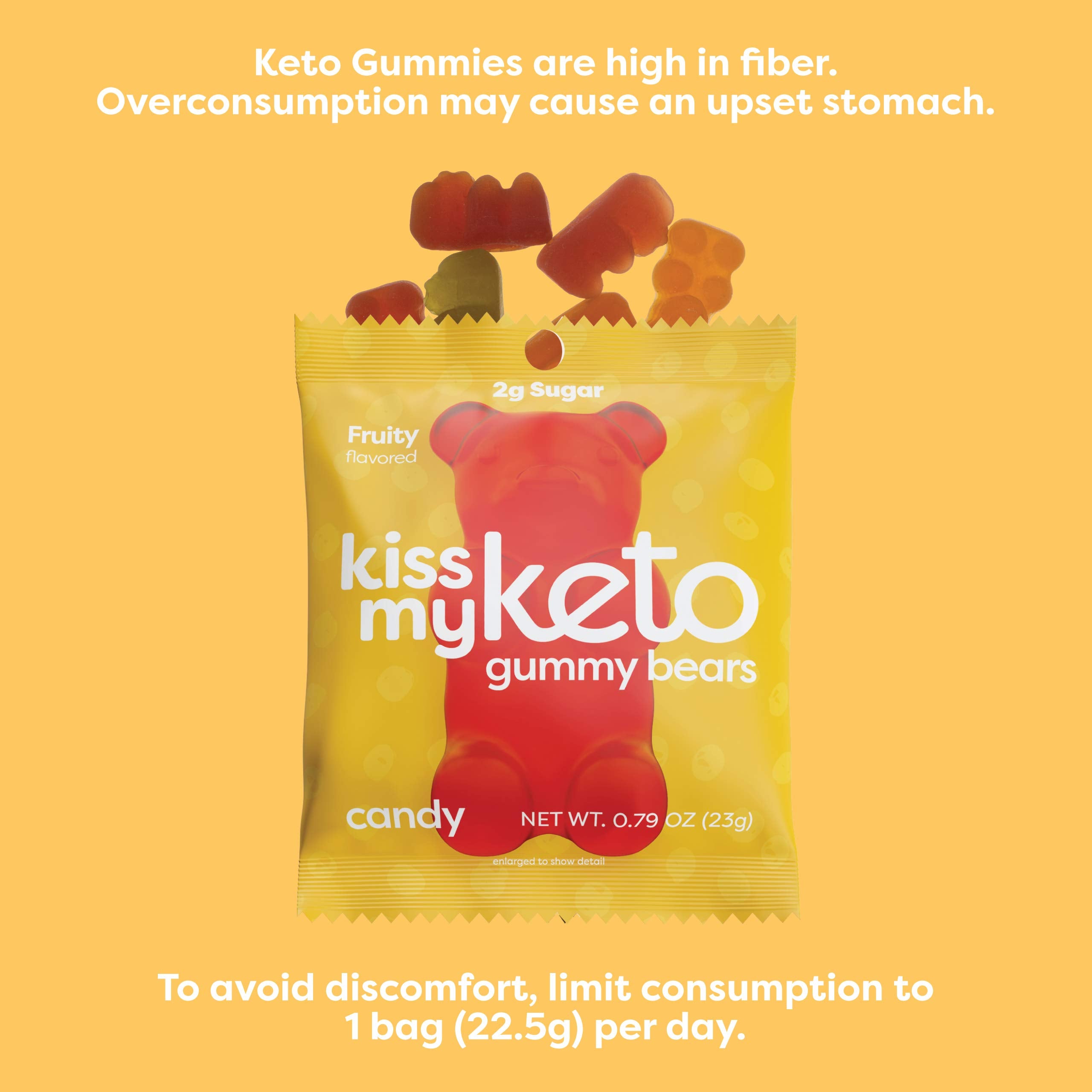 Kiss My Keto primer plano sin gelatina, opción apta para vegetarianos