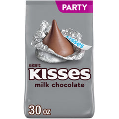 Kisses HERSHEY'S paquete frontal mostrando la bolsa y cantidad, ideal para fiestas