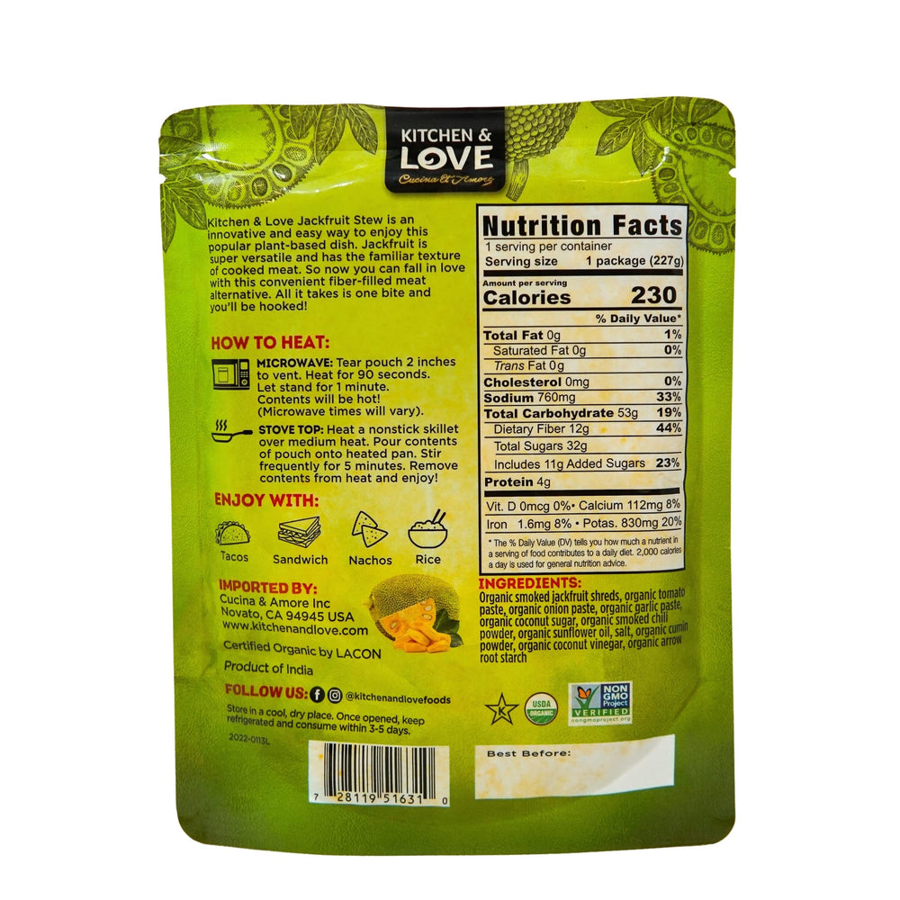 Kitchen & Love primer plano de la textura deshebrada que imita carne