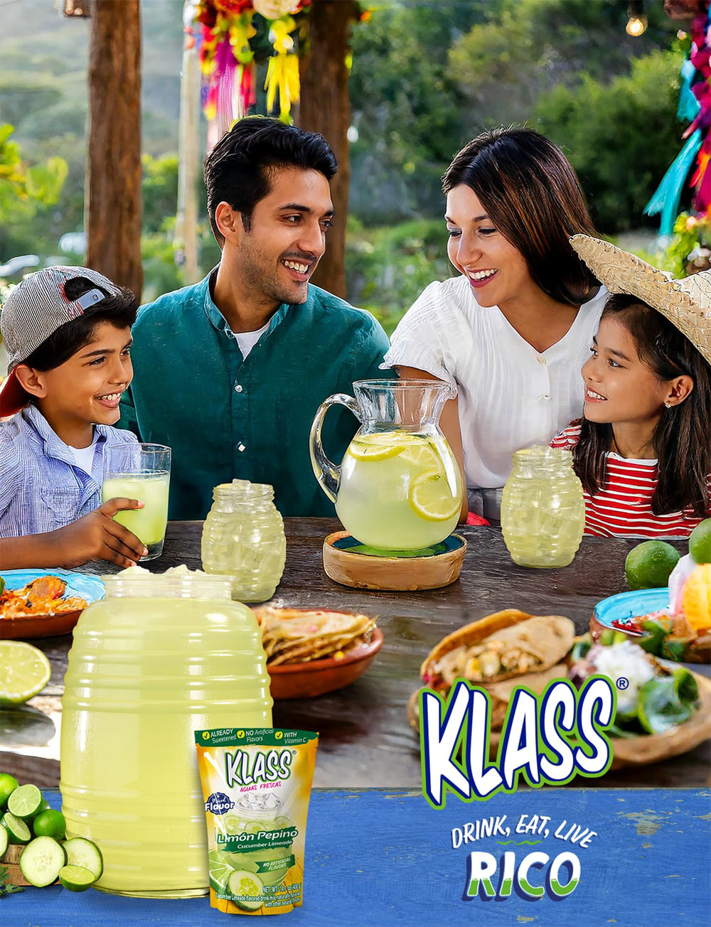 Klass Aguas Frescas comparación de tamaño de vaso para calcular rendimiento