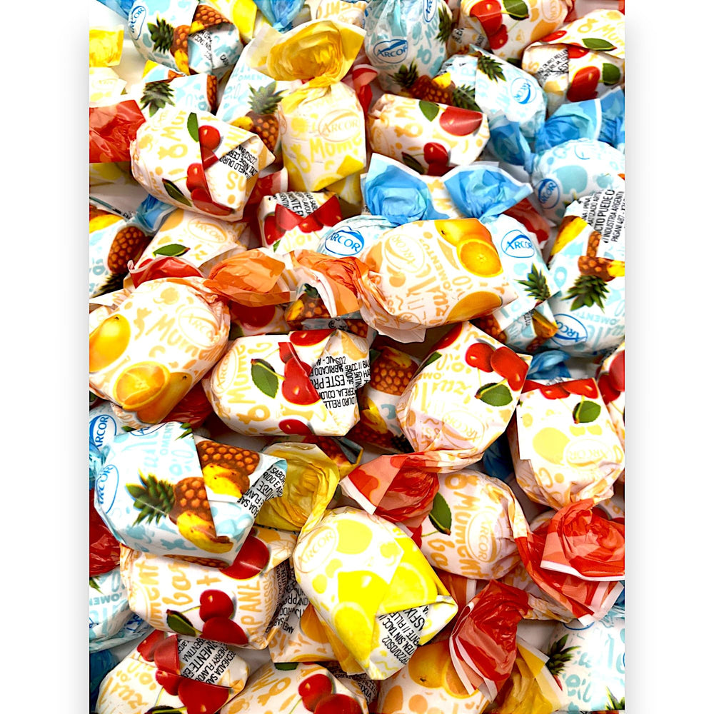 KLUB BULK primer plano del caramelo con relleno frutal visible