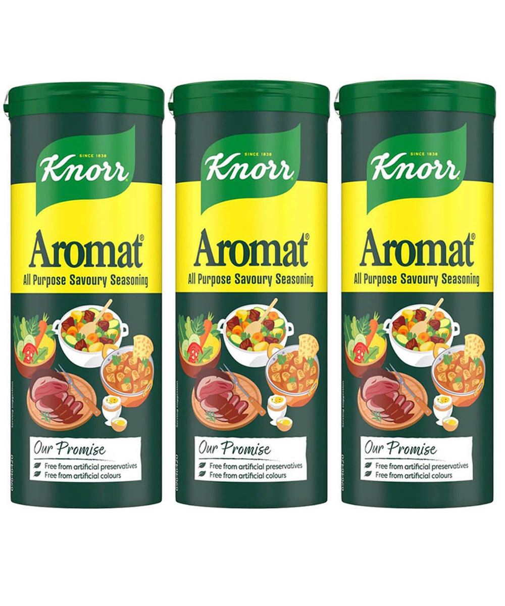 Knorr Aromat comparación de tamaño para entender la porción