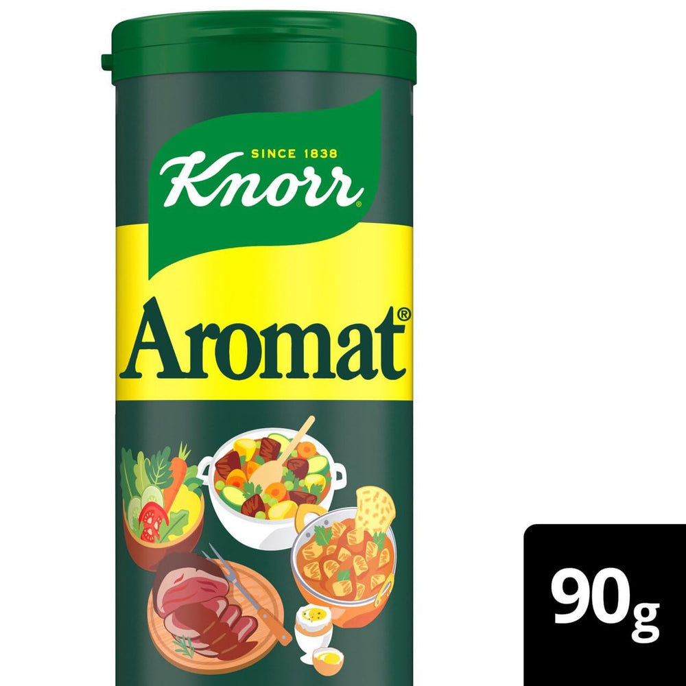 Knorr Aromat etiqueta nutricional y origen suizo para transparencia