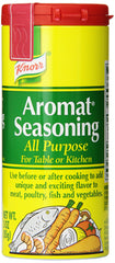 Knorr Aromat frasco frente muestra rotulado y fácil identificación del sazonador
