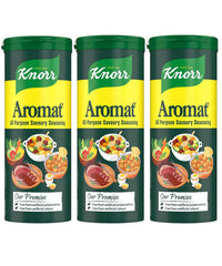 Knorr Aromat salero frontal mostrando el envase y conveniencia