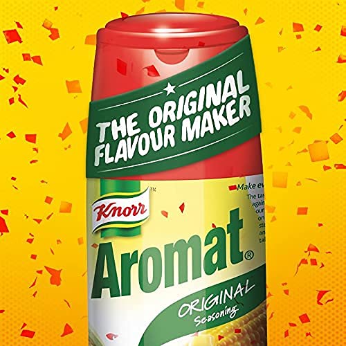 Knorr Aromat espolvoreado sobre pizza realza sabores y crujiente