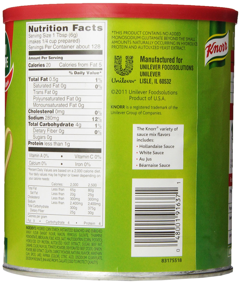 Knorr demi‑glace salsa sobre filete servida, realza sabor y presentación