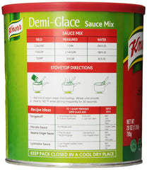 Knorr demi‑glace detalle del polvo molido listo para disolver, aporta intensidad