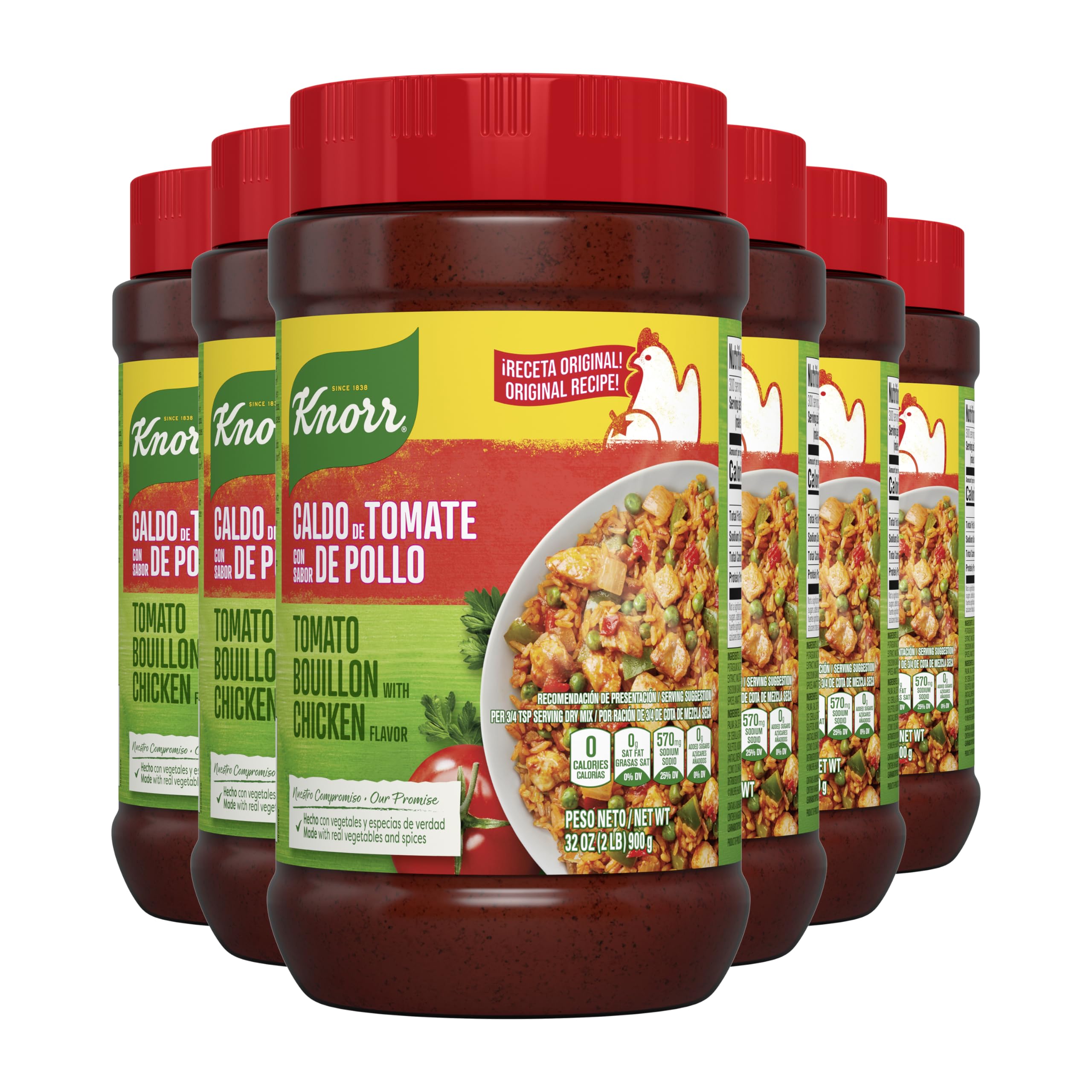 Knorr envase frontal caldo granulado pollo y tomate para cocina práctica