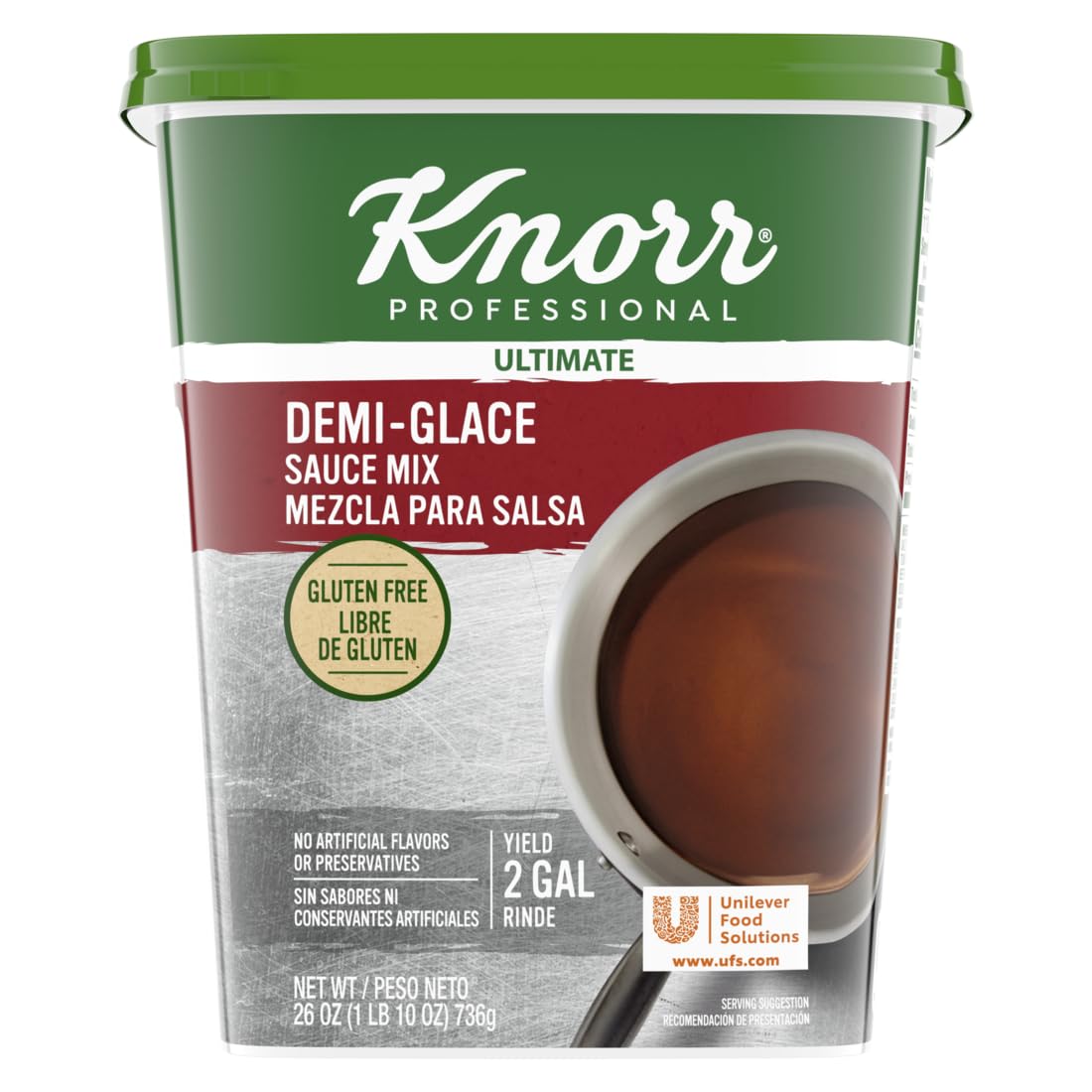 Knorr tubo frontal mostrando la marca y beneficio de rendimiento alto