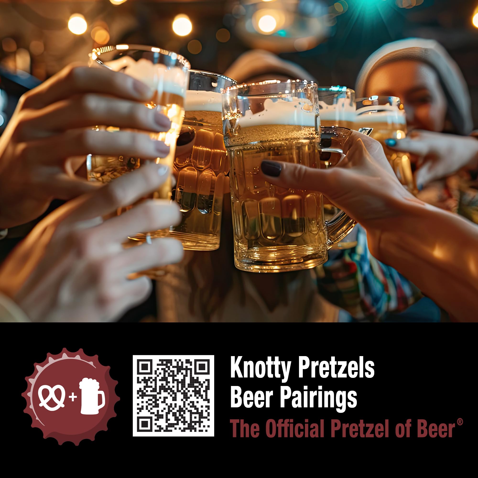 Knotty Pretzels etiqueta e ingredientes detallados para transparencia