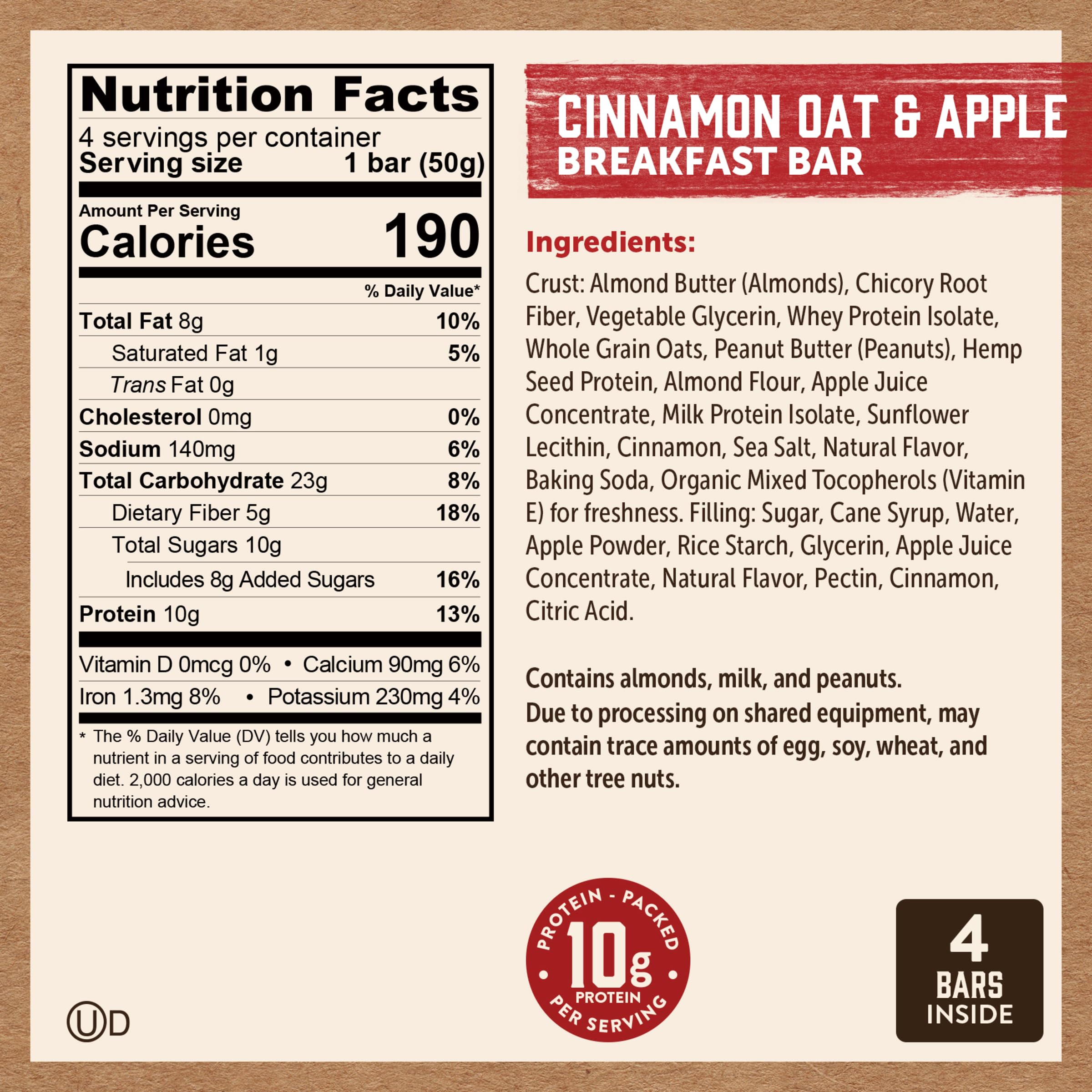 Kodiak Cakes primer plano de trozos de manzana que aportan sabor y frescura