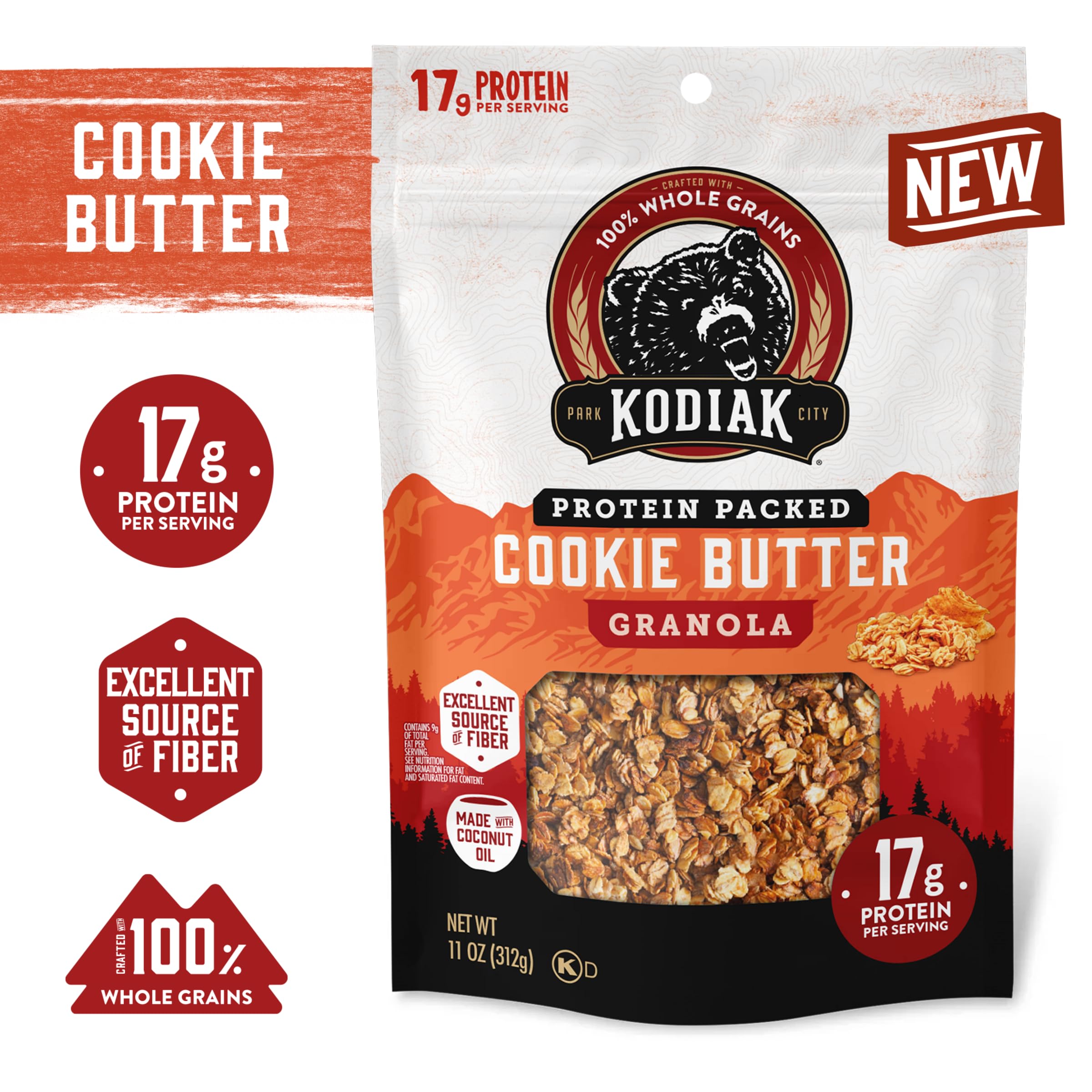 Kodiak Cakes granola como topping sobre yogur mostrando sabor y versatilidad