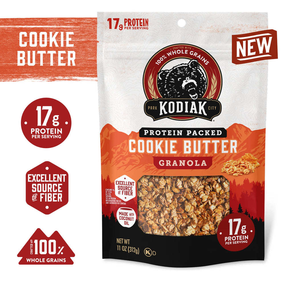 Kodiak Cakes granola como topping sobre yogur mostrando sabor y versatilidad