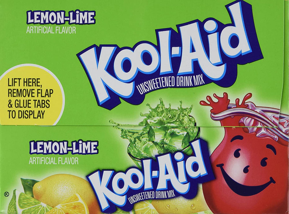 Kool-Aid cucharas medidoras ilustran porción de 2 cuartos por sobre