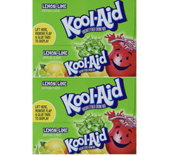 Kool-Aid sobre frontal mostrando el empaque y facilidad de uso
