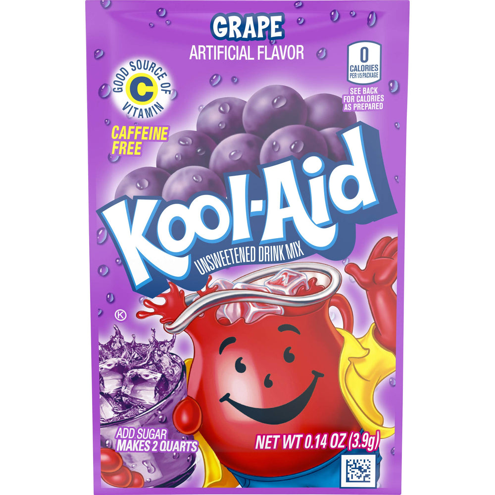 Kool-Aid polvo en primer plano mostrando textura fina y fácil disolución