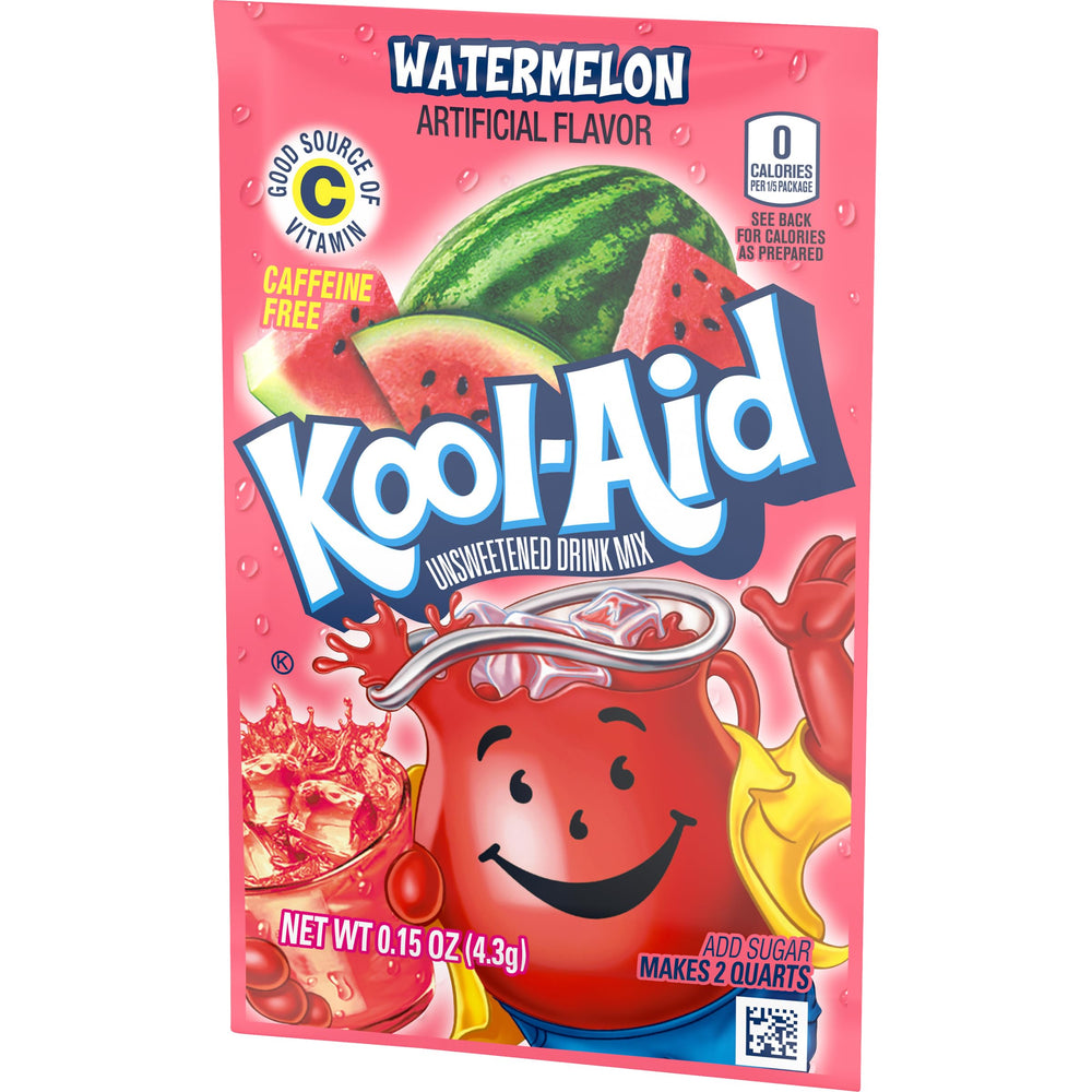 Kool-Aid jarra preparada con sandía y hielo, refresca reuniones