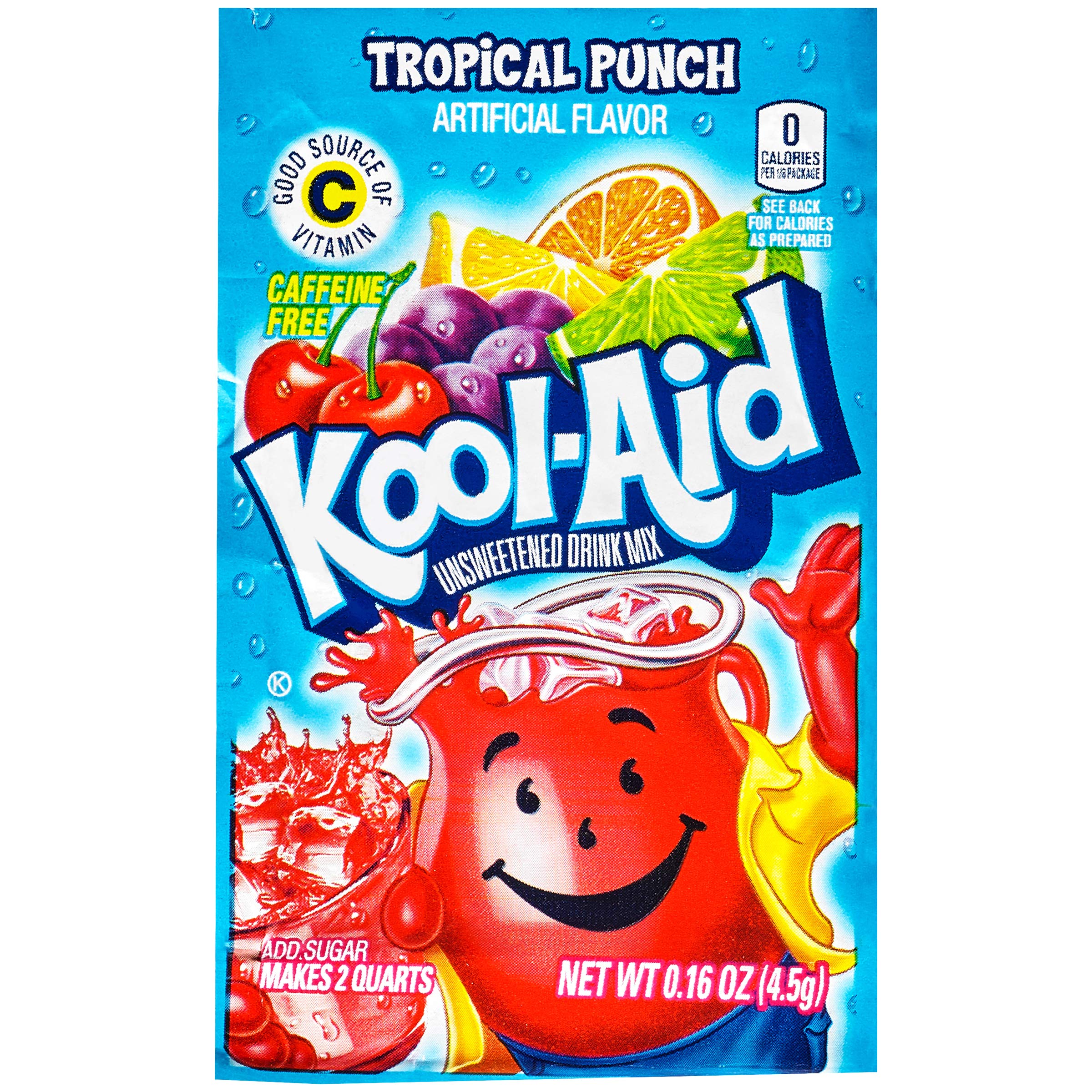 Kool-Aid paquete frontal mostrando diseño y cantidad, ideal para abastecer eventos
