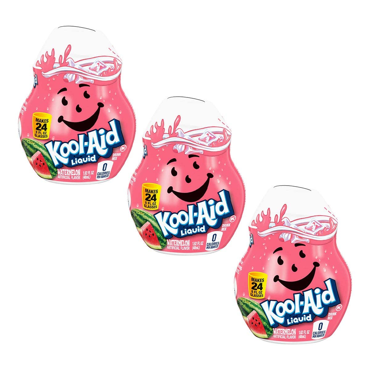 Kool-Aid botella fronta mostrando tamaño práctico y beneficio de sabor inmediato