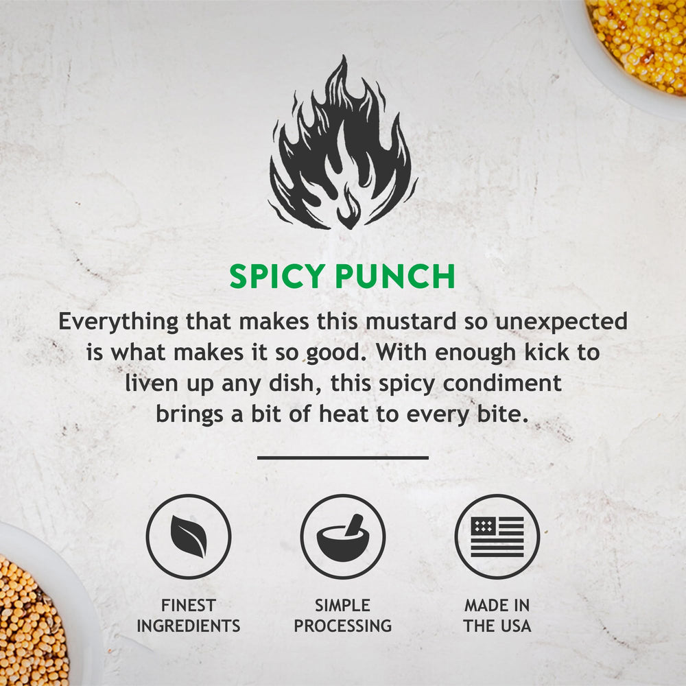 Koops mostaza jalapeño aplicada en sándwich para realzar sabor