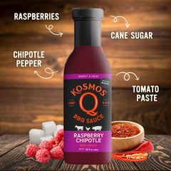 Kosmos Q etiqueta en primer plano destacando ingredientes reales y calidad