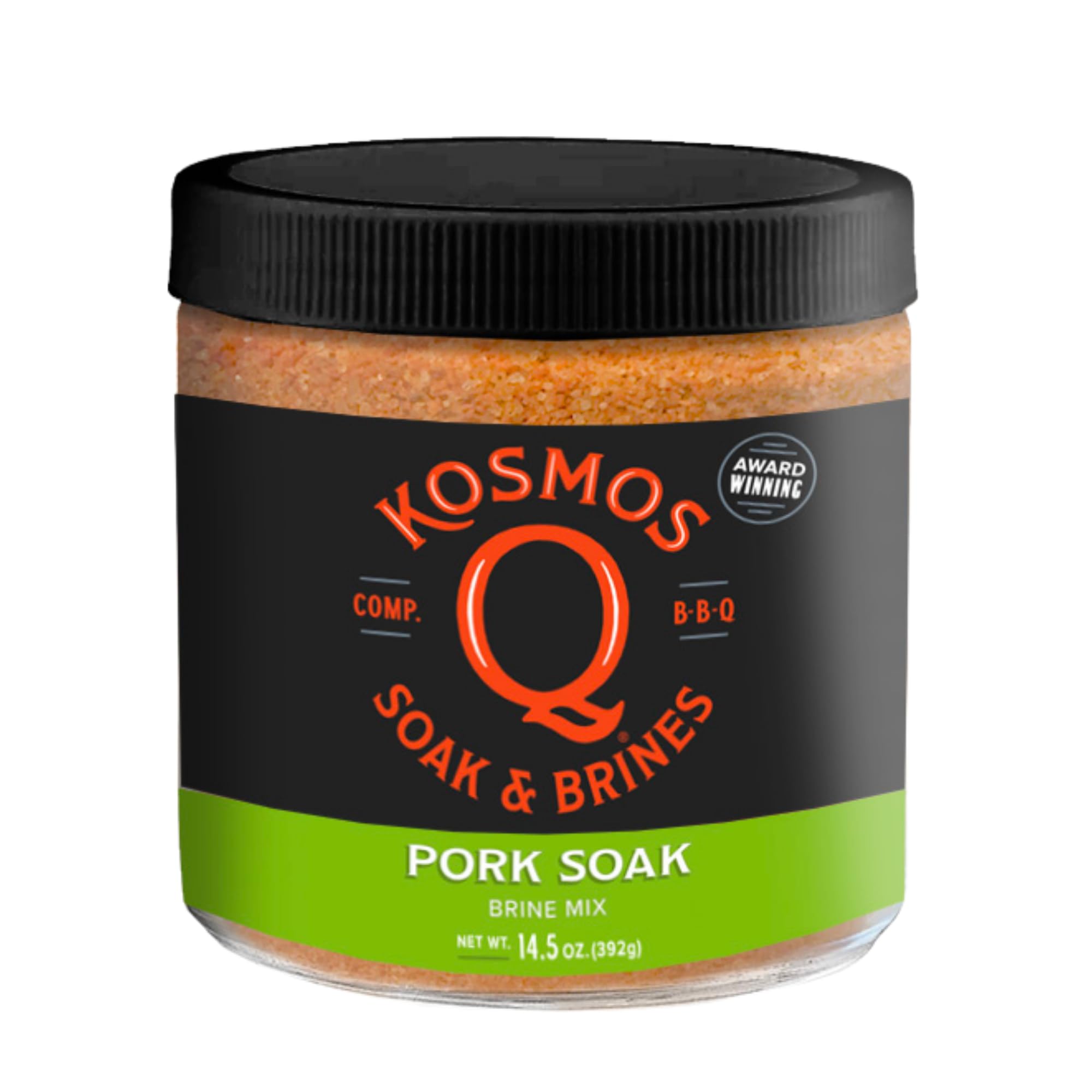 Kosmos Q frente del empaque mostrando 16 oz y ventajas de jugosidad
