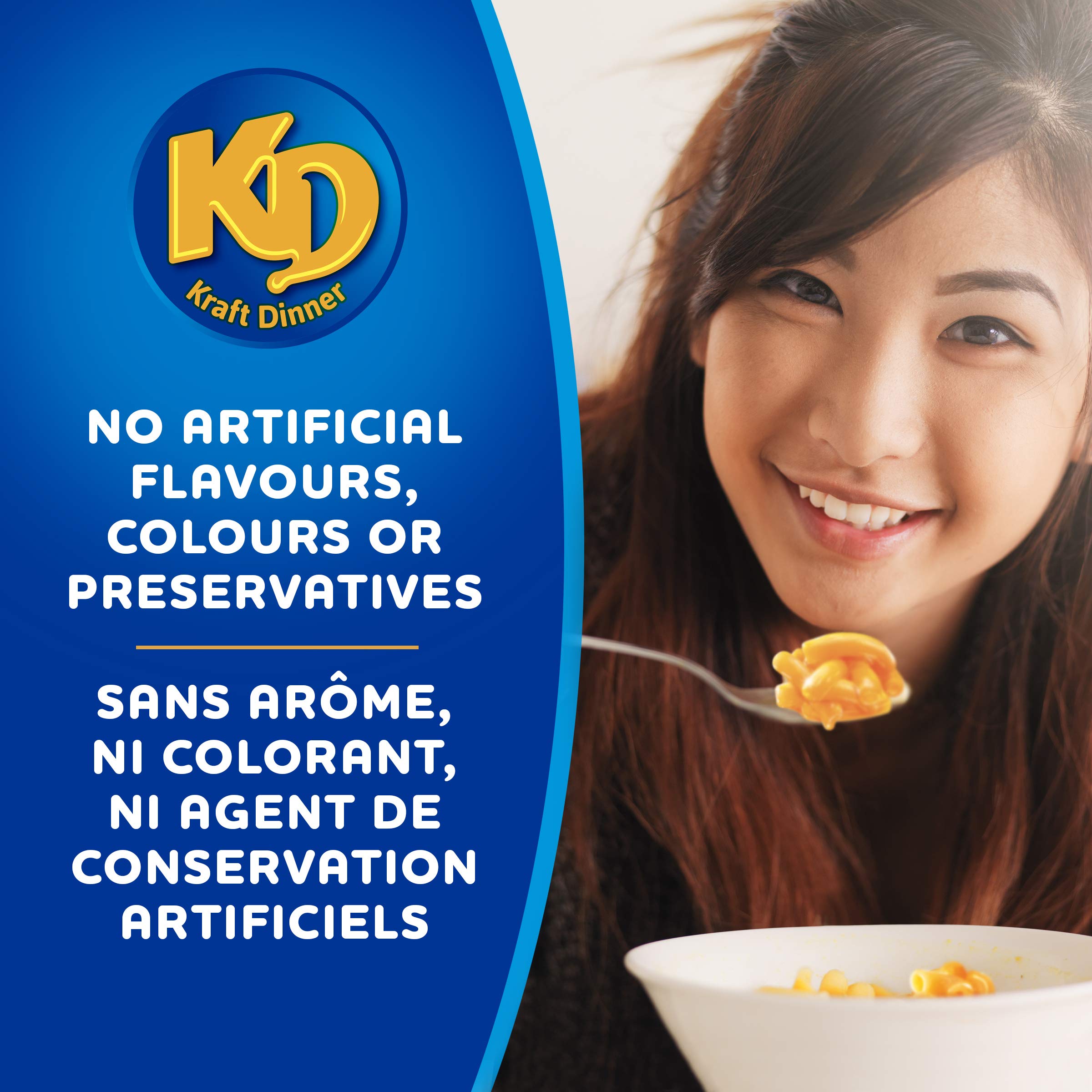 Kraft Dinner detalle de salsa cremosa que resalta sabor icónico