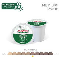 Krispy Kreme taza humeante junto a donut, maridaje delicioso