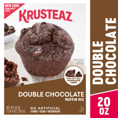 Krusteaz chispas de chocolate en primer plano, realzan sabor y textura
