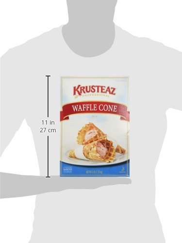 Krusteaz comparación de tamaño con bol para visualizar rendimiento por porción