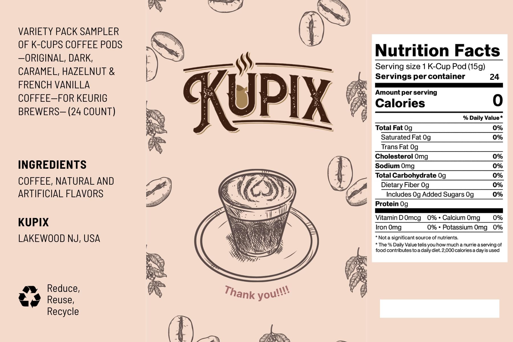 KUPIX escena de desayuno con Keurig, variedad lista para invitados