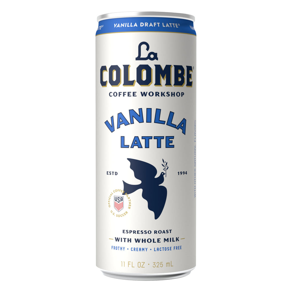 La Colombe lata fría dentro de refrigerador, perfecta para consumo inmediato