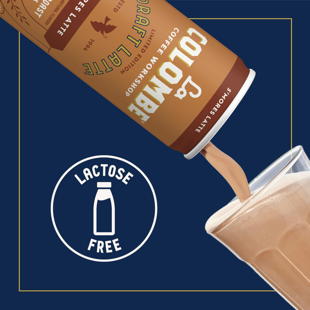 La Colombe lata junto a una regla para mostrar el tamaño 11 fl oz