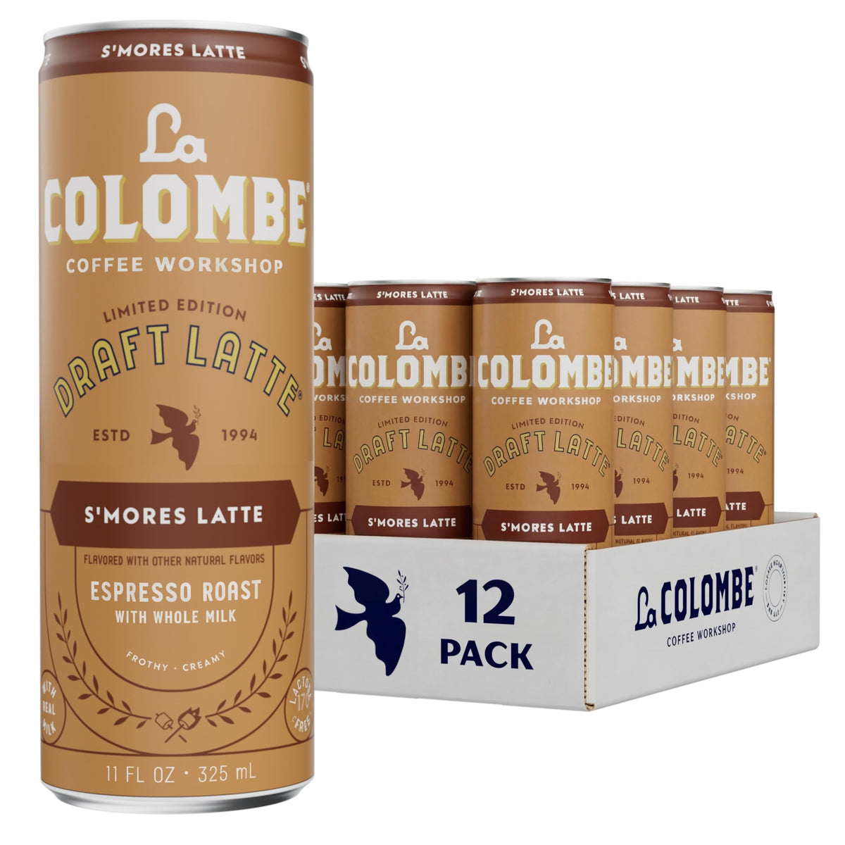 La Colombe lata al frente mostrando diseño y beneficios listos para beber