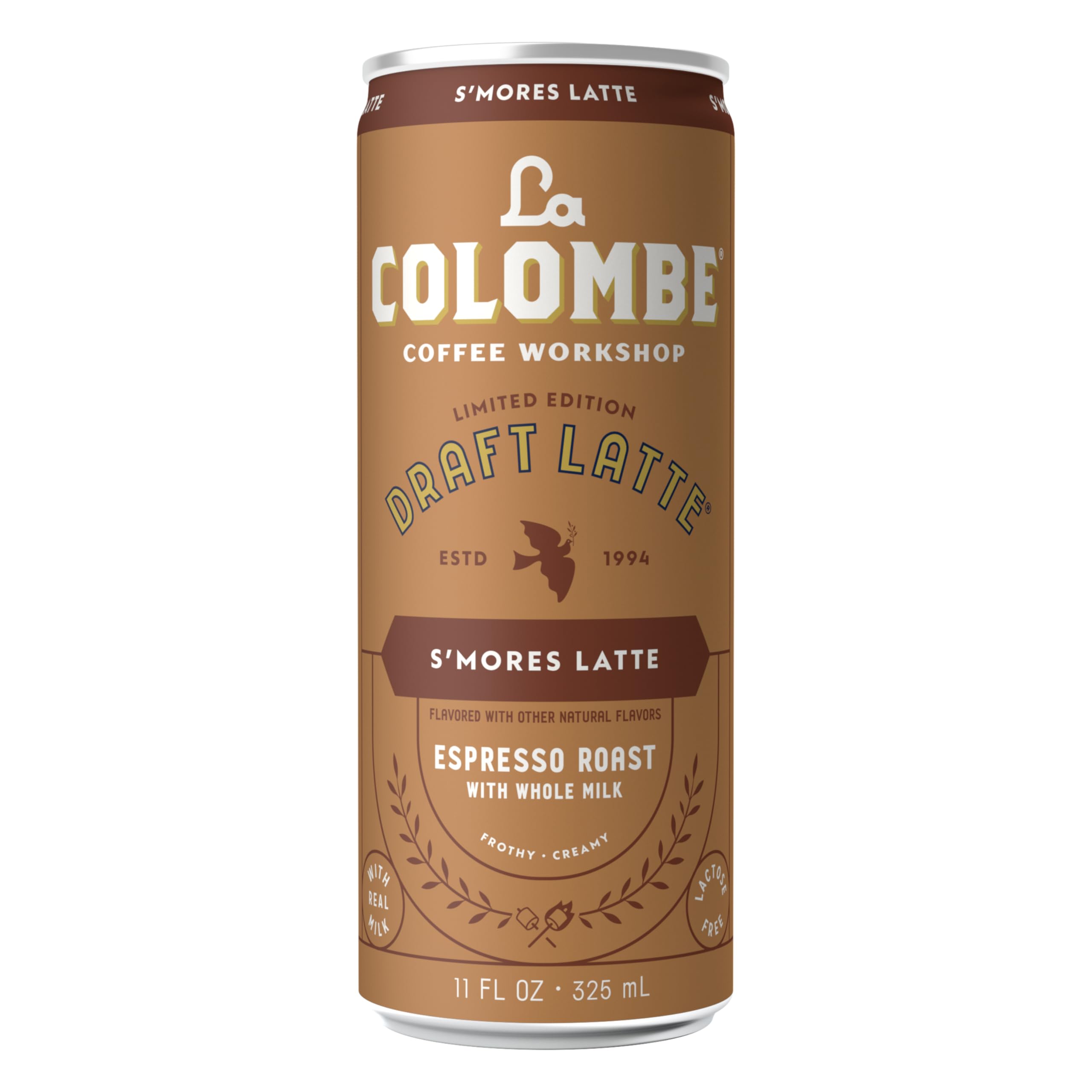 La Colombe lata abierta con espuma tipo draft ofreciendo sensación cremosa