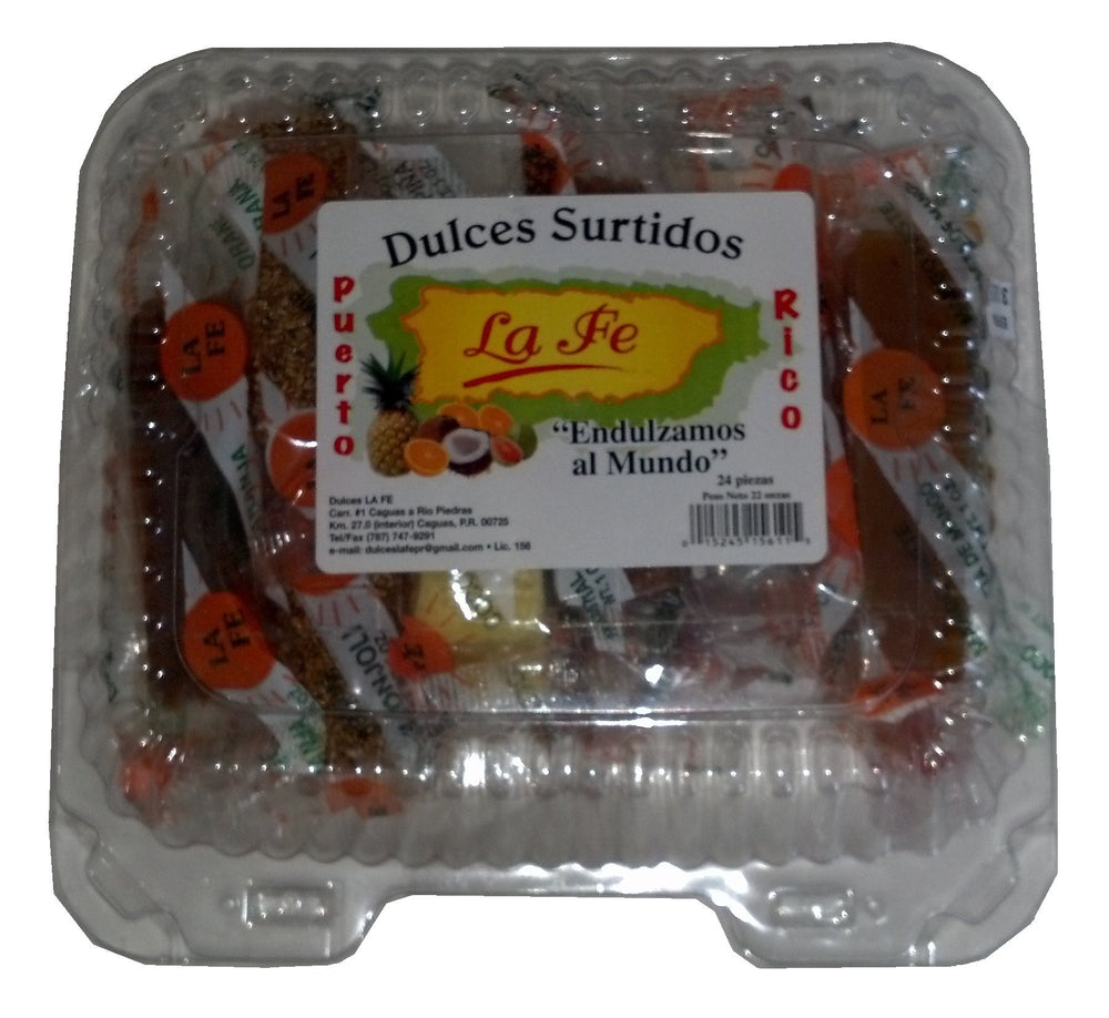La Fe vista frontal del empaque con surtido, ideal para regalar