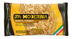 La Moderna primer plano de textura de pasta corbata que resalta firmeza