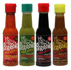 La Perrona frente del pack mostrando las cuatro botellas y colores variados