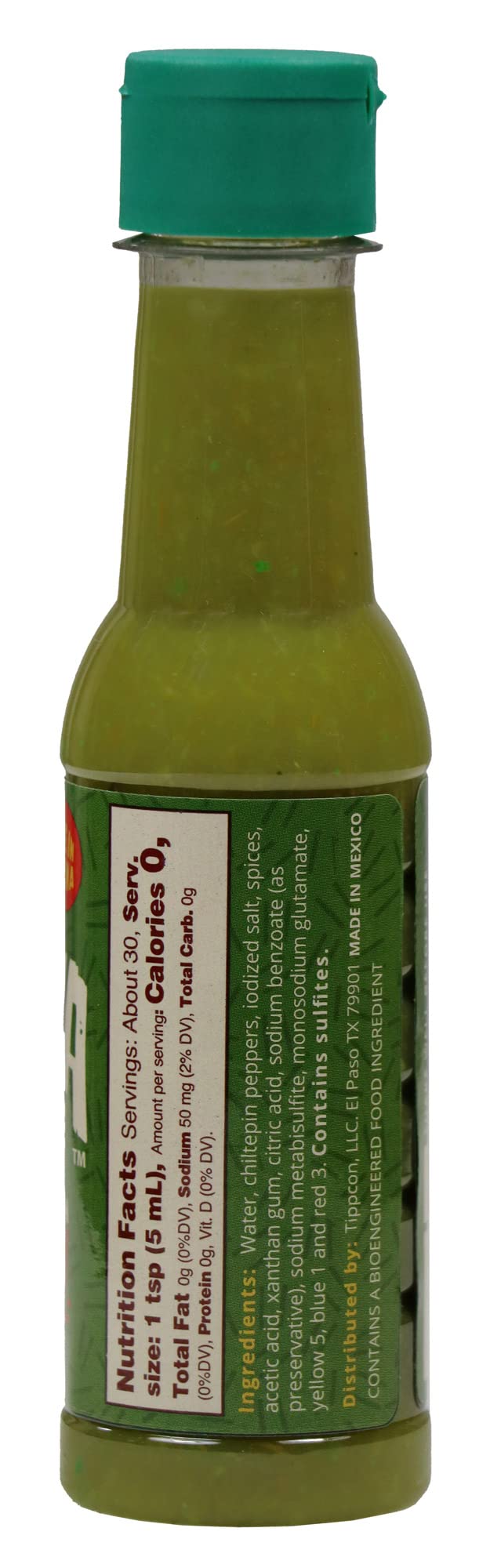 La Perrona textura de salsa chiltepin en cuchara para ver consistencia